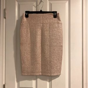 Rose Gold Pencil Skirt